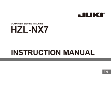 Juki HZL-NX7 Instruction Manual