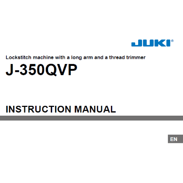 Juki J350QVP and J350QVPS Instruction Manual