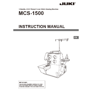 Juki MCS-1500 Instruction Manual