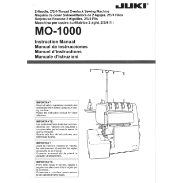 Juki MO-1000 Instruction Manual