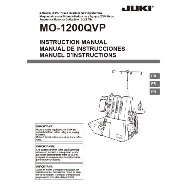 Juki MO-1200QVP Instruction Manual