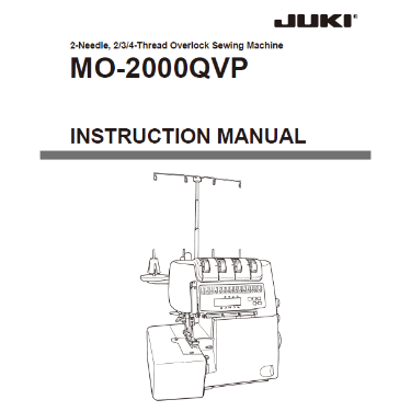 Juki MO-2000QVP Instruction Manual
