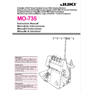 Juki MO-735 Instruction Manual