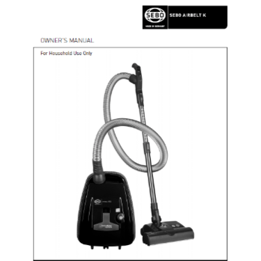 Sebo Canister Airbelt K3 Instruction Manual