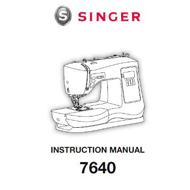 Singer 7460 Instruction Manual
