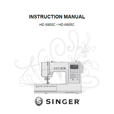 Singer HD6800C HD6805C Instruction Manual
