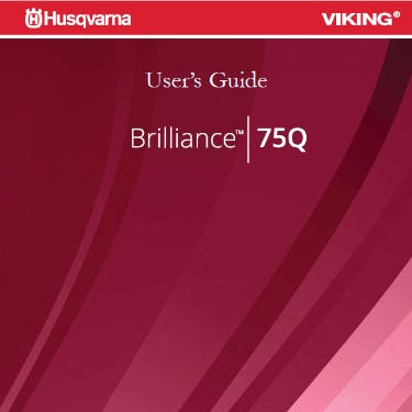 FREE Digital Manuals for HUSQVARNA VIKING Brilliance 75Q Sewing