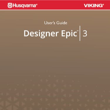 Husqvarna Viking Epic 3 Instruction Manual