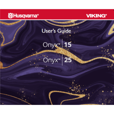 Husqvarna Viking Onyx 15, Onyx 25 Instruction Manual