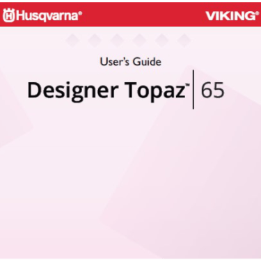 Husqvarna Viking Topaz 65 Instruction Manual