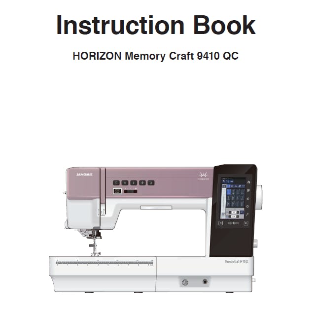 Janome MC9410QC Instruction Manual