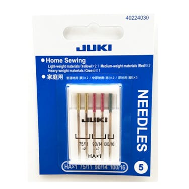 Juki Universal Needle Assorted Sizes 5-Pack