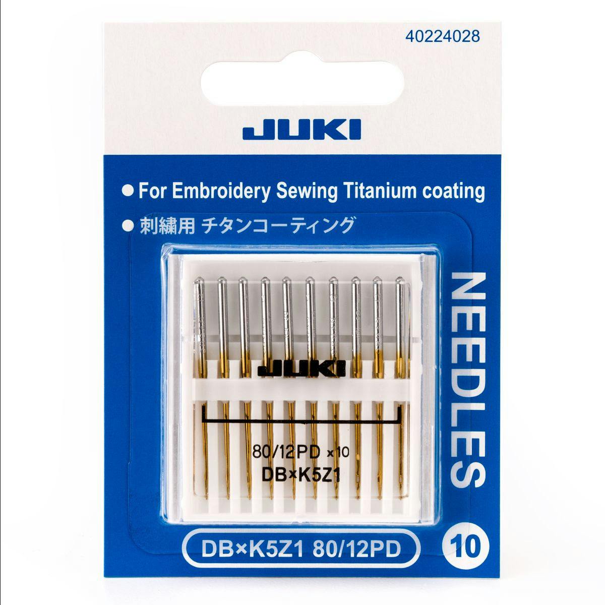 Juki Titanium Multi Embroidery Machine Needles DBxK5Z1PD - (10 Pack)