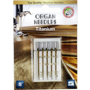 Organ Needles Titanium Combo Sizes 75-90 BP 5 PACK