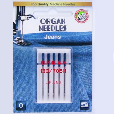 Organ Jeans Needles - 5 Pack (Choose Size)