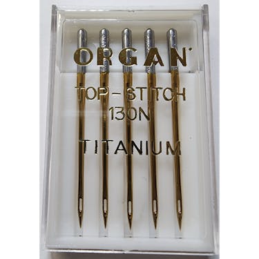 Organ Titanium Topstitch Needle 130N (Choose Size)