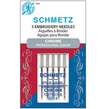 Schmetz Chrome Embroidery Needles (Choose Size)