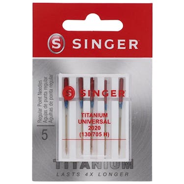 Singer Titanium Universal Needles 5-Pack (Choose Size)
