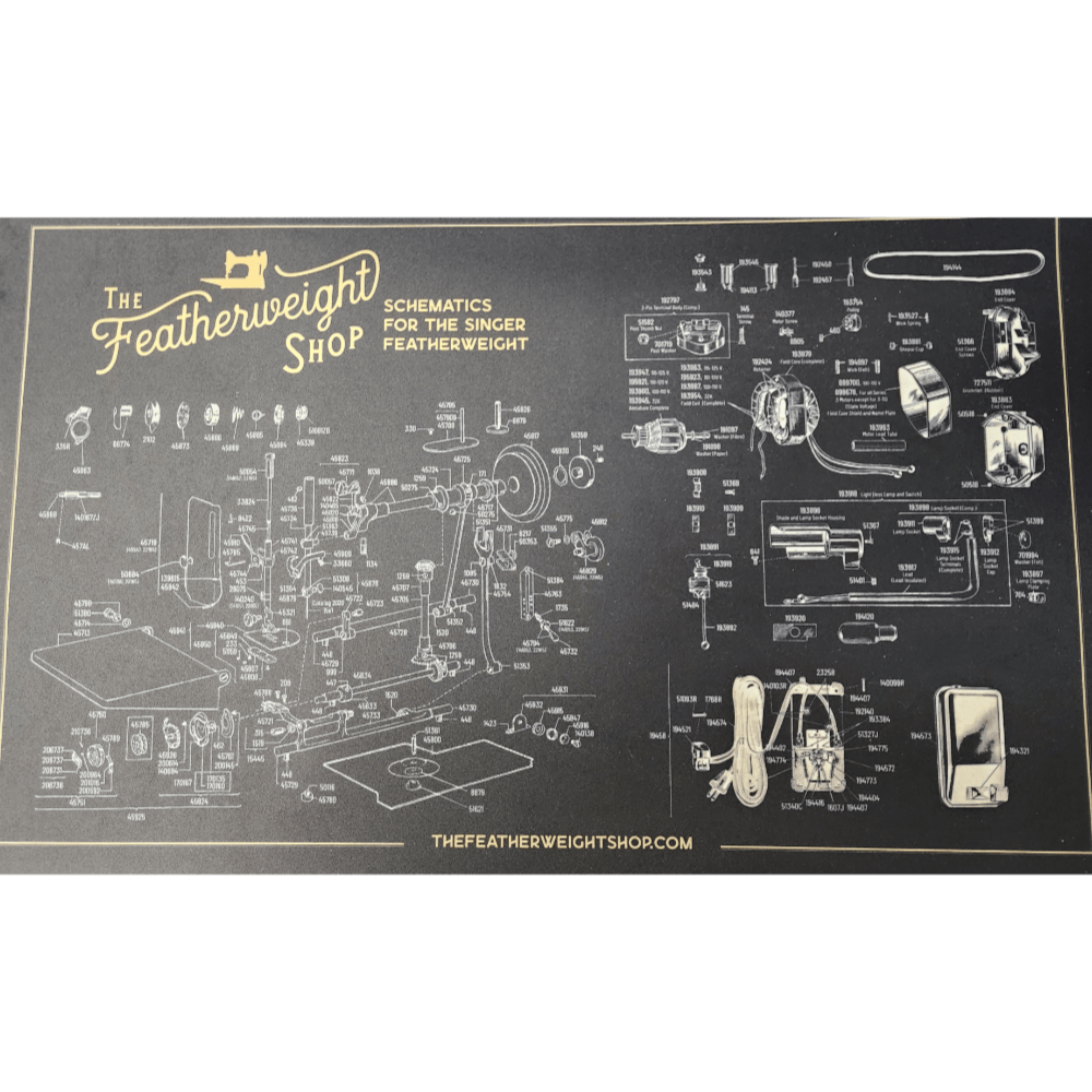 Featherweight 221 Schematic Mat (26 in. X 16 in.)