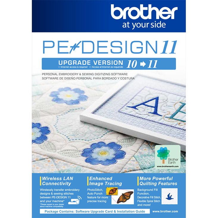 is brother pe design 10 software compatability