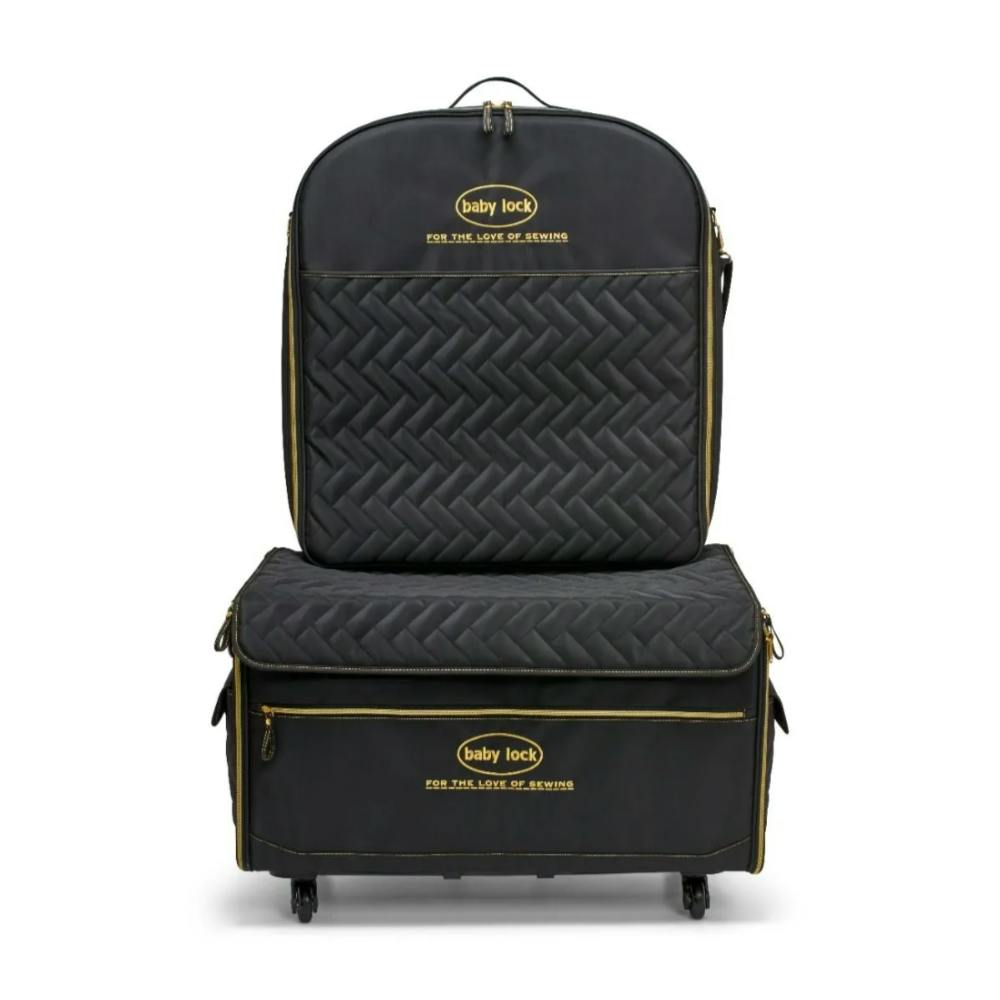 Baby Lock XL Quilted Trolley Embroidery Unit Bag Black with Gold Logo